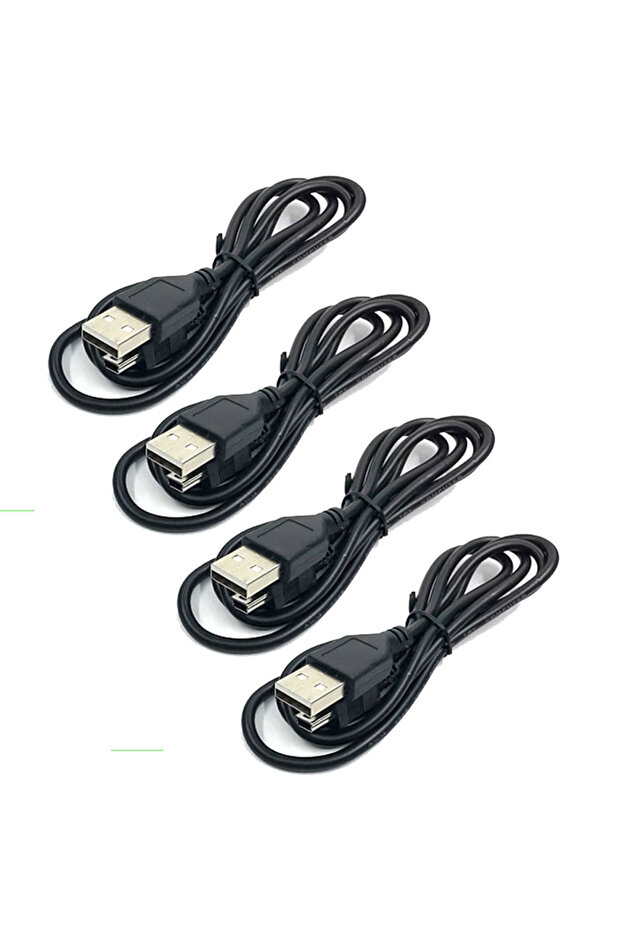 كابل شحن USB بطول 1 متر، 4 قطع، USB 2.0 ذكر من النوع A إلى ميني B بـ 5 دبابيس، كابل شحن للكاميرات الرقمية M