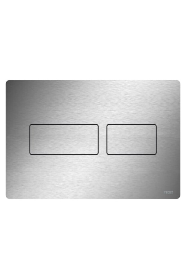 Solid WC Flush Plate brushed stainless steel, 2 steps