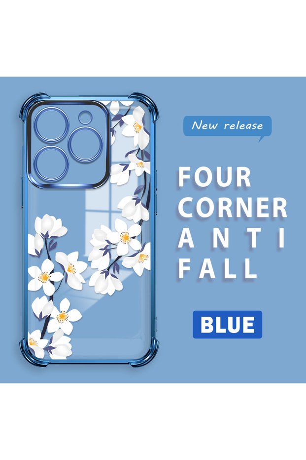 Infinix Smart 8/8 Pro Compatible Transparent Back Four Corners Reinforced Impact Protection Silicone Case