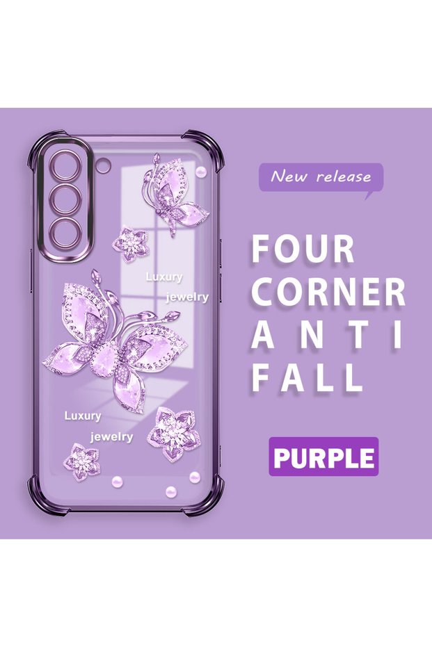 Samsung Galaxy S21 Fe 5g Compatible Transparent Back Four Corners Reinforced Impact Protection Silicone Case