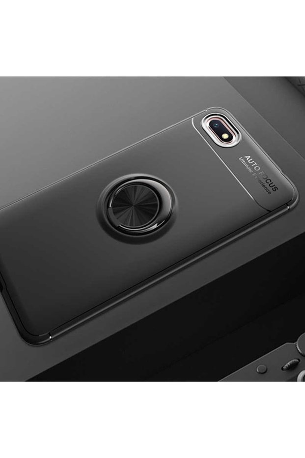 Silicone Ravel Cover with Rotatable Ring Stand for Huawei Y5 2018 Compatible Mobile Phone