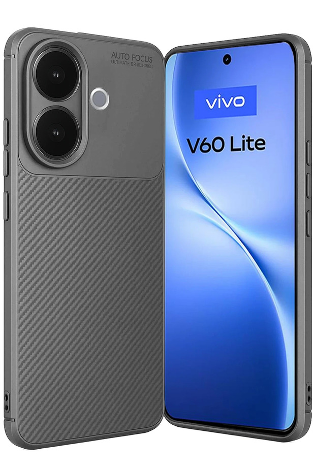 Aconcept Vivo V60 Lite Auto Focus Carbon Cover (90036) - Gray