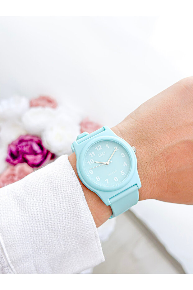 Colorful 10 Atm Waterproof Unisex Wristwatch Turquoise