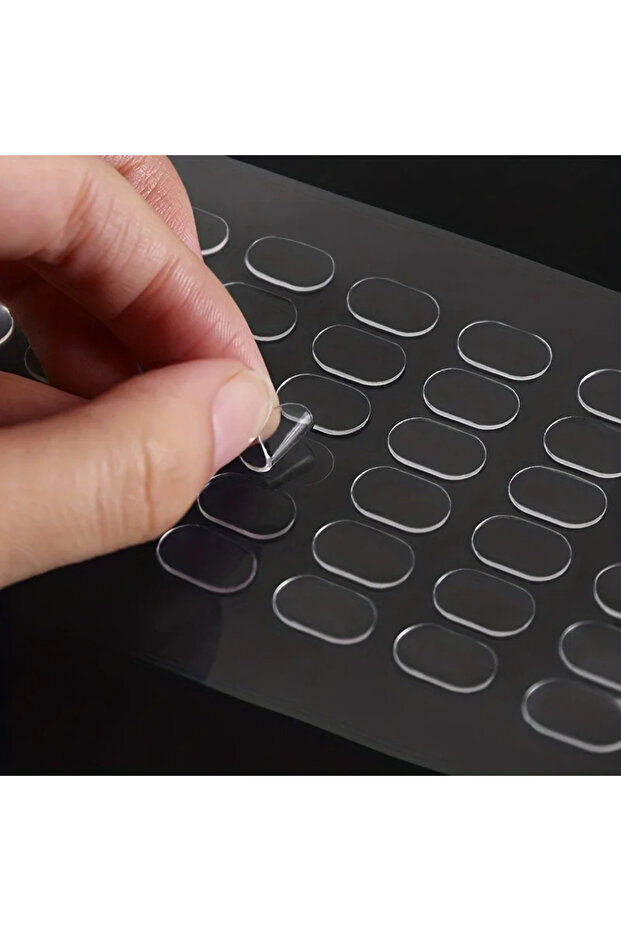 200pcs 200pcs Transparent Double-Sided Tape Pads - Non-Marking, Anti-Skid Adhesive for DIY Projects
