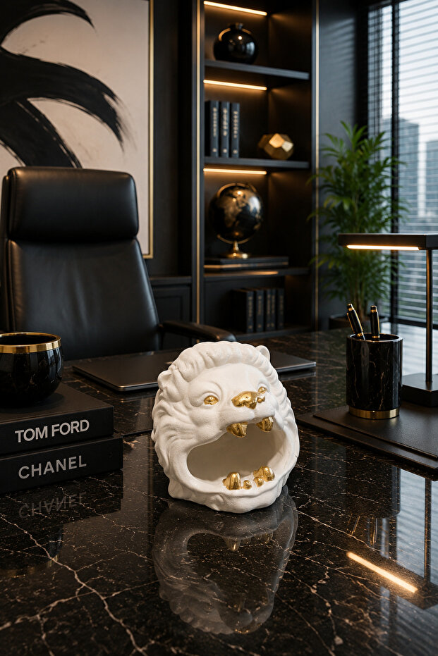 Decorative Lion Model Ashtray Design Model Ashtray for Office Home Business Place Restaurant