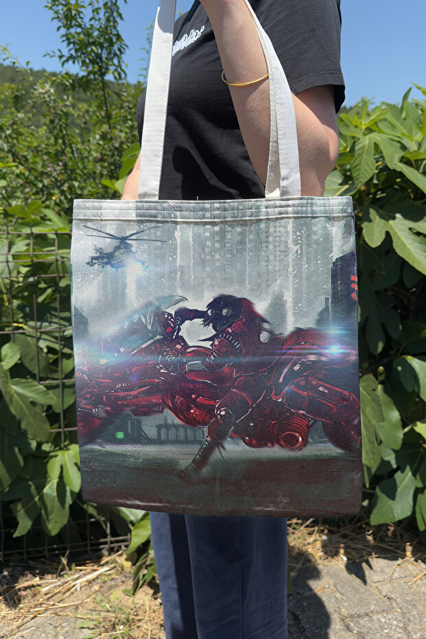 Akira V4 Summer Winter Double Sided Canvas Print Tote Bag Anime Bag