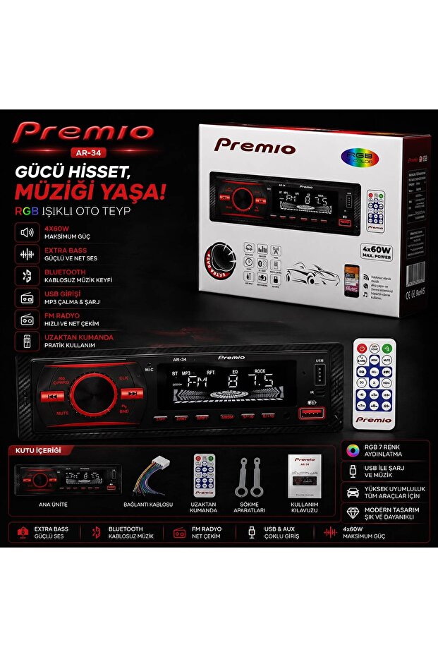 Bluetooth USB/SD Oto Teybi