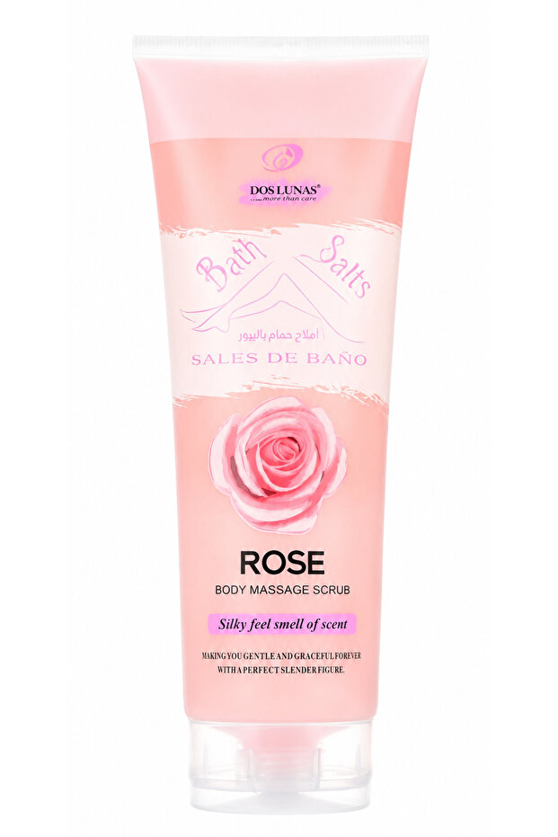 Dos Lunas Bath Salts Body Massage Scrub Rose 380 mL