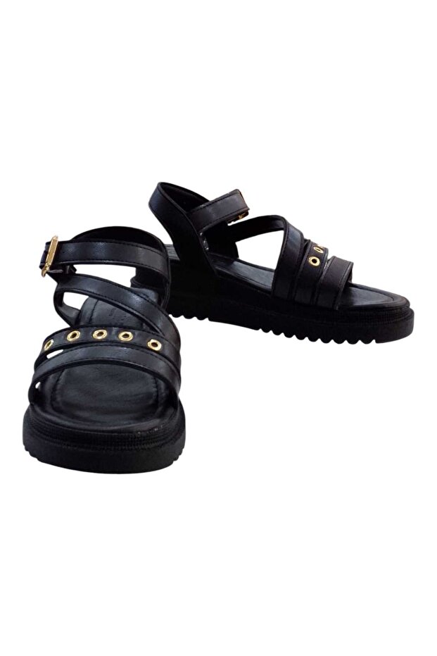 Tarhan Orthopedic Comfortable Sole Sandals Black