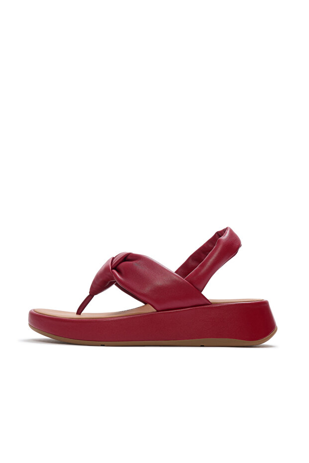 Women's F-Mode Knot Soft-Leather Back-Strap Sandals