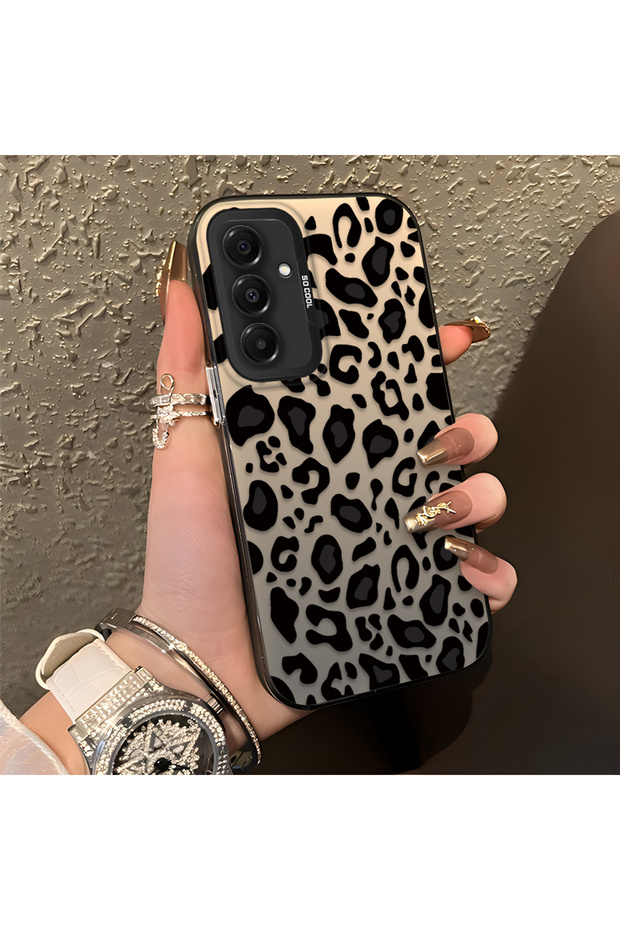 Samsung Galaxy A16 4G/5G Compatible High-Quality Black Leopard Phone Case, Shockproof