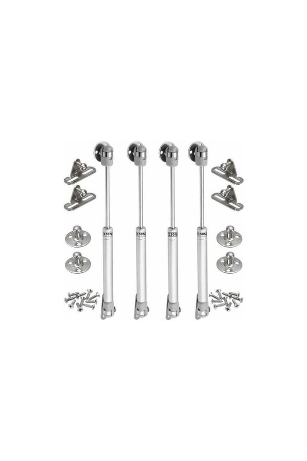 Four 150N gas springs, hydraulic furniture springs, original kitchen cabinet door air shock absorbers, pneumatic arms for lifting cabinet doors.
