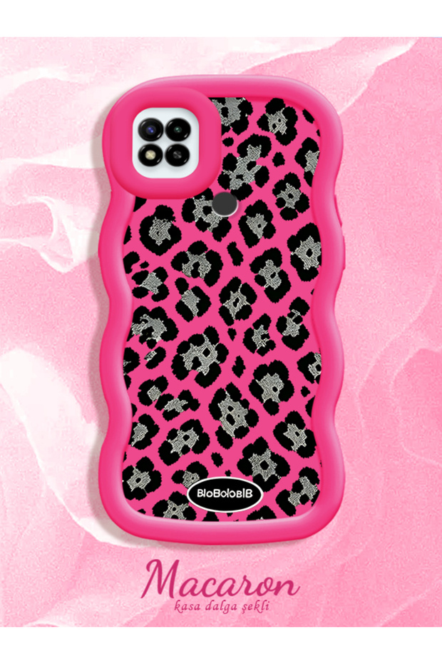 Redmi 9C/10A Compatible Wavy Frame Leopard Print High Quality Silicone Phone Case