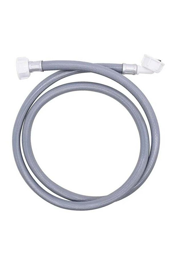 Washing Machine Inlet Hose with Steel Connectors, Grey 3 Meter