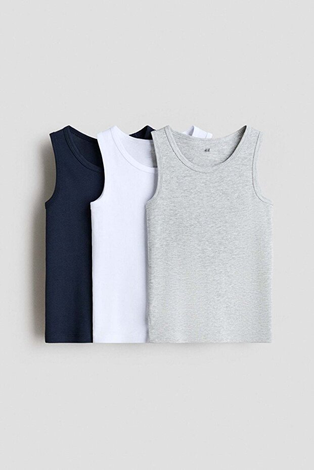 3-pack cotton vest tops