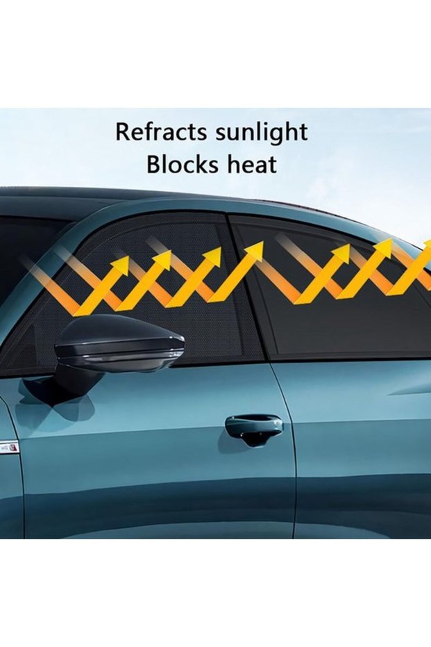 Car Side Window Sunshade, 4 Pieces, UV Protection Cover, Anti-Glare Window Sun Protection, Car Sunshade Accessories for Babies and Pets, Size M