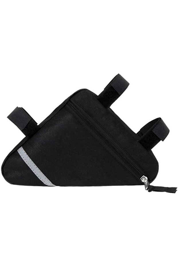 Bicycle triangle bag, bicycle front frame triangle bag, nylon waterproof triangle bag, reflective decorative bicycle tool bag