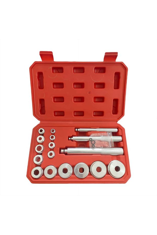 17-piece aluminum alloy bearing seat and seal installation tool set, wheel axle bushing removal tool kit, automotive repair.