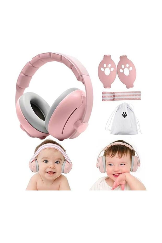 Noise-canceling headphones for babies, 2-in-1 hearing protection aged 0-48 months, adjustable & comfy to wear