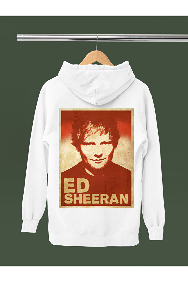 Ed Sheeran Printed Cotton Long Sleeve 3-Yarn Hooded Sweatshirt