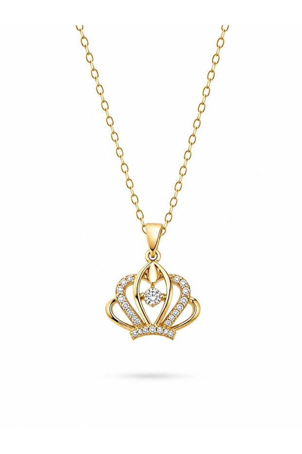 316L Steel Chain Gold Color Crown Model Necklace