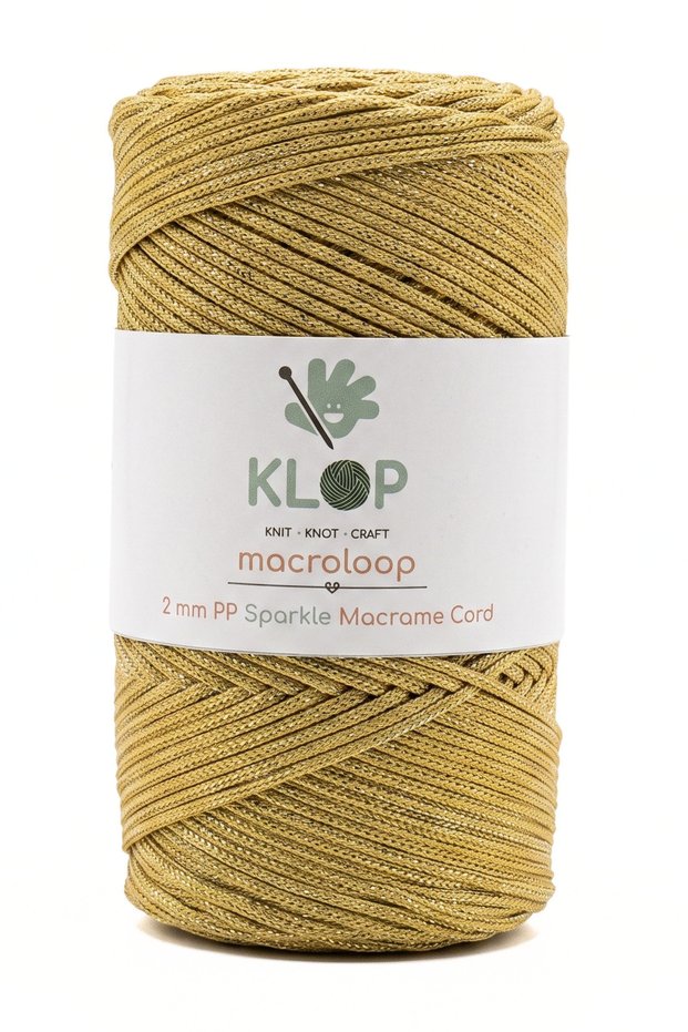 Silvery 200 Gr Polyester Macrame Cord 2 mm - 190 m Bandana Cord and Bag Thread Mustard