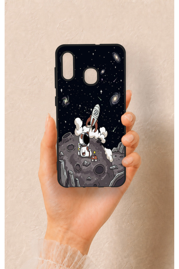Samsung A20-A30 Compatible Space Astronaut Patterned Silicone Case