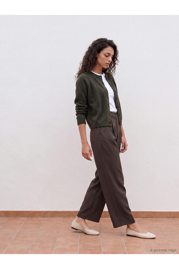 Lcw Modest Regular Fit Modal Blend Women's Pleated Trousers