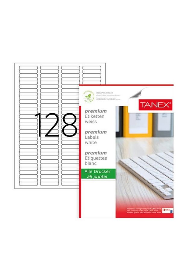 تانكس TW-2096 43,2x8,5 ملم 100 قطعة ملصق ليزر