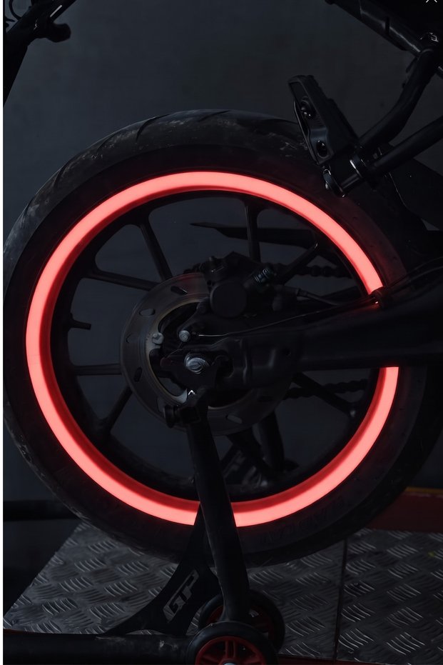 Reflective Full Tour Rim Strip Sticker Set Compatible with Motorcycle 17 Inch Rims (8 Half Rims Included)