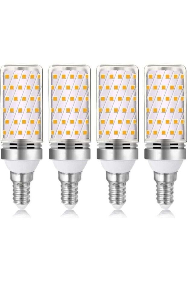 E14 16W LED bulb, warm white 3000K, 1600lm, equivalent to 100W or 120W E14 halogen bulb, AC 230V, non-dimmable, 4 pieces