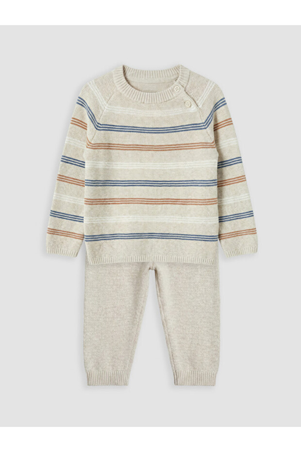 Esvab • Modern & Distinctive Striped Baby Boy Knitwear Set
