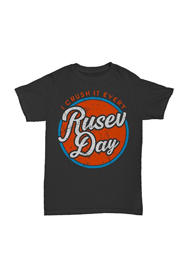 Rusev - Happy Rusev Day Printed Black Cotton T-Shirt