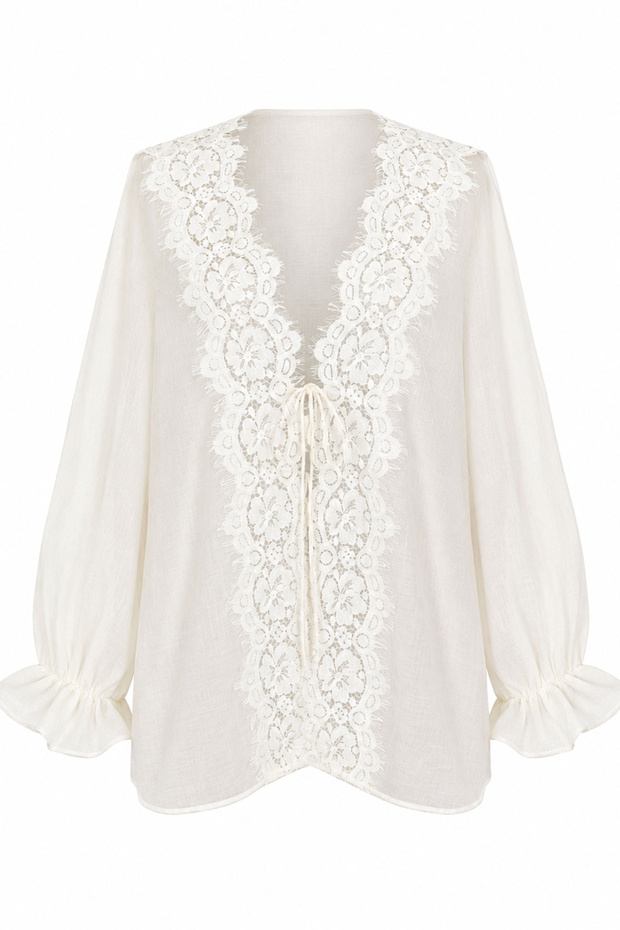 Lacy Balloon Sleeve Shirt