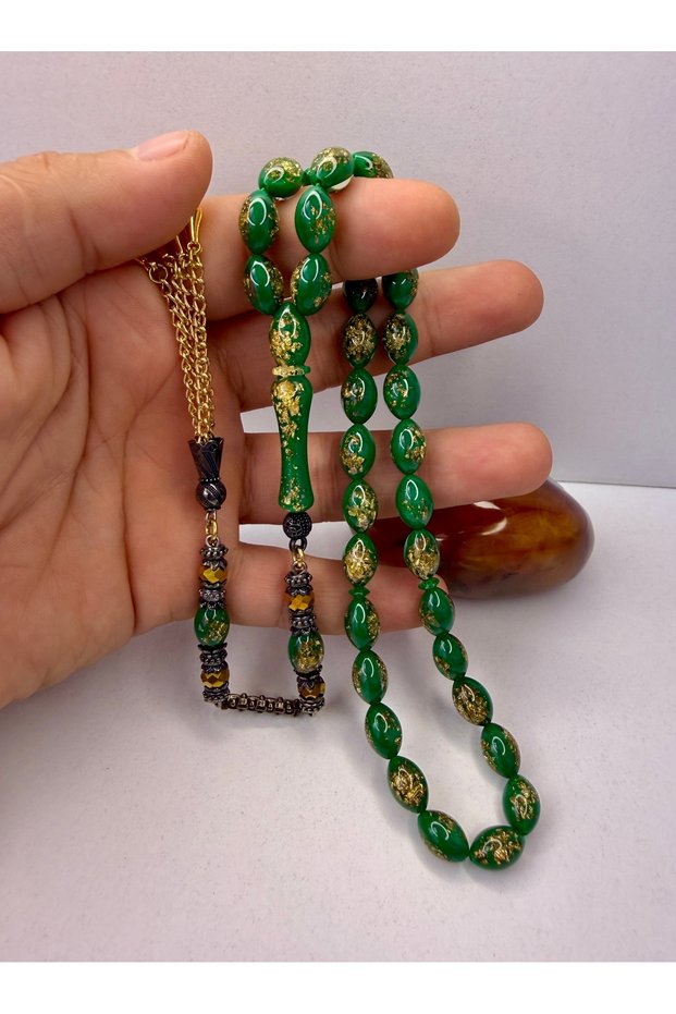 8/12 mm Dimensions, Contrasting Color Gold Foil Plexi Glass Airplane Glass Prayer Beads