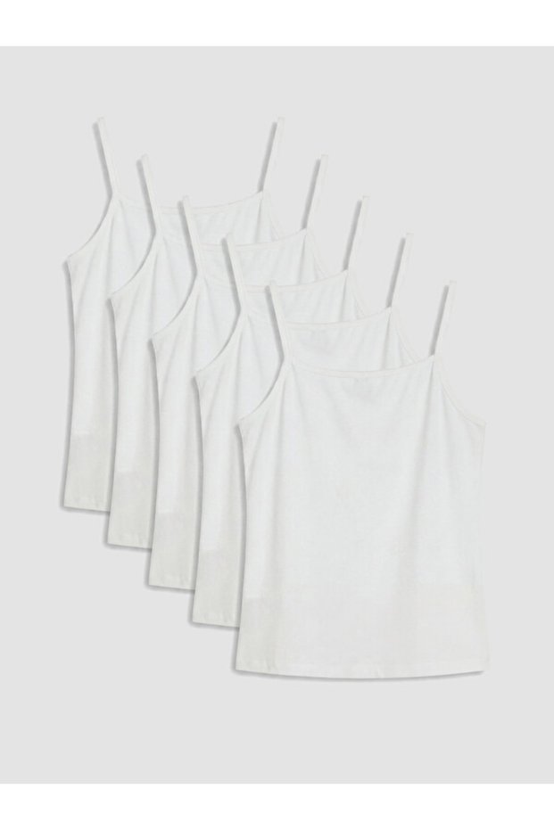 Timeless Clothing & Timeless Choices Girls' Tank Top with Straps, Pack of 5
