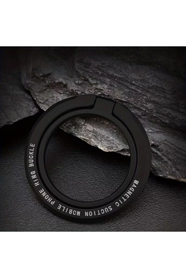 Black-1PCS 1/2pcs Magnetic Phone Ring Holder for MagSafe Removable Finger Grip Kickstand 360° Rotati
