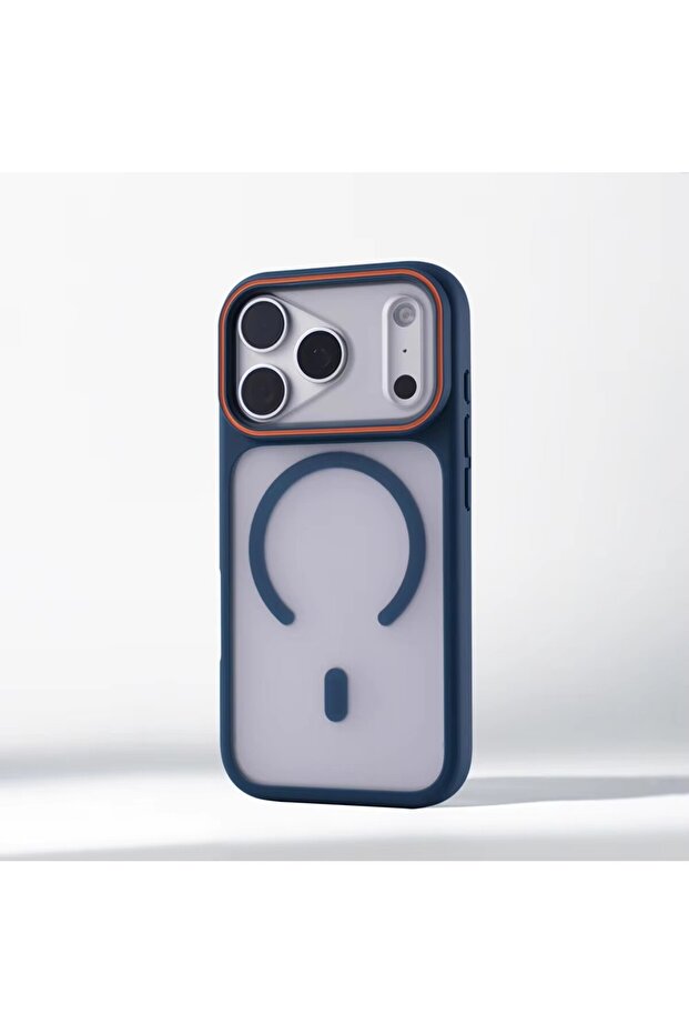 iPhone17 Pro Max Blue Luxury Matte Translucent For Magsafe Case For iPhone 17 16 Pro Max 15 14 Plus