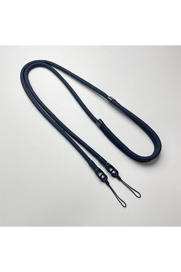 9 Dark blue Polyester / Nylon Adjustable Lanyard Crossbody Mobile Phone Straps Suit for IPhone 17 16