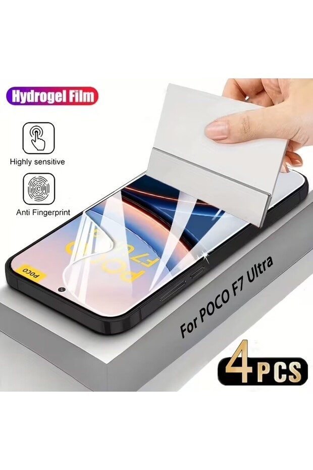 Hydrogel Film 4Pcs Poco C71 4Pcs Hydrogel Film For Poco C71 C85 Mi 11i F7 F8 Ultra X3 NFC X4 GT Poc