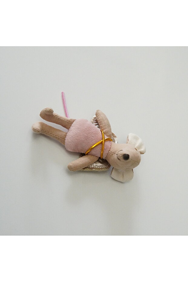 Other Pink Danish Fabric Mouse Doll Cute Angel Wing Mouse Doll Zodiac Gift Rag Doll Knick-Knack