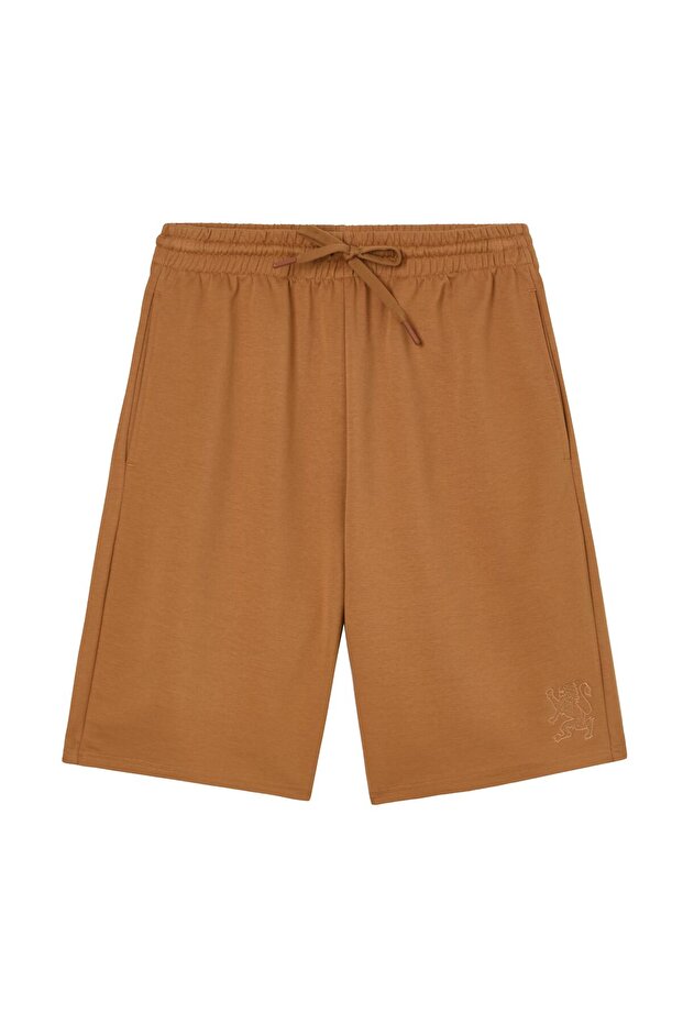Men Regular Interlock Embroidery Shorts