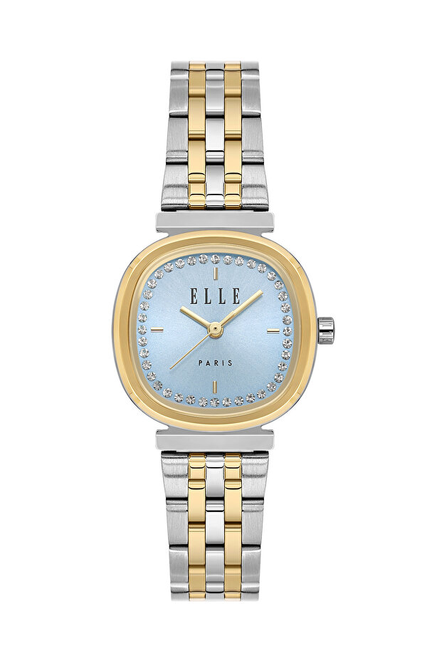 Elle Silver Metal Round 26 mm Women Wrist Watch
