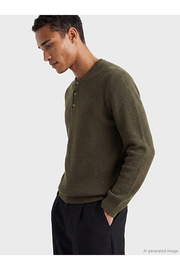 Esvab • Modern & Distinctive Zero Roba Collar Men's Knitwear Sweater