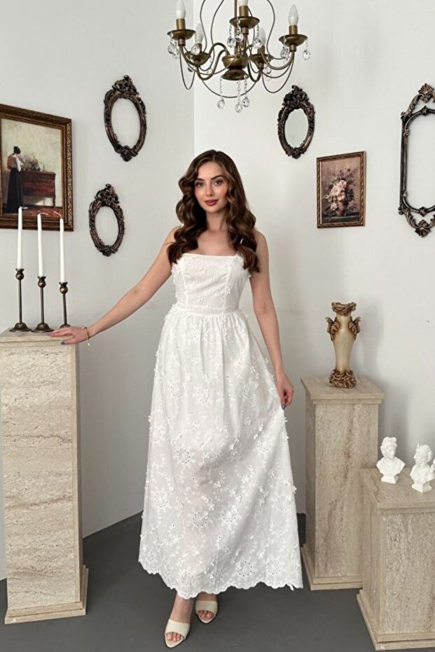White Brodge Dress