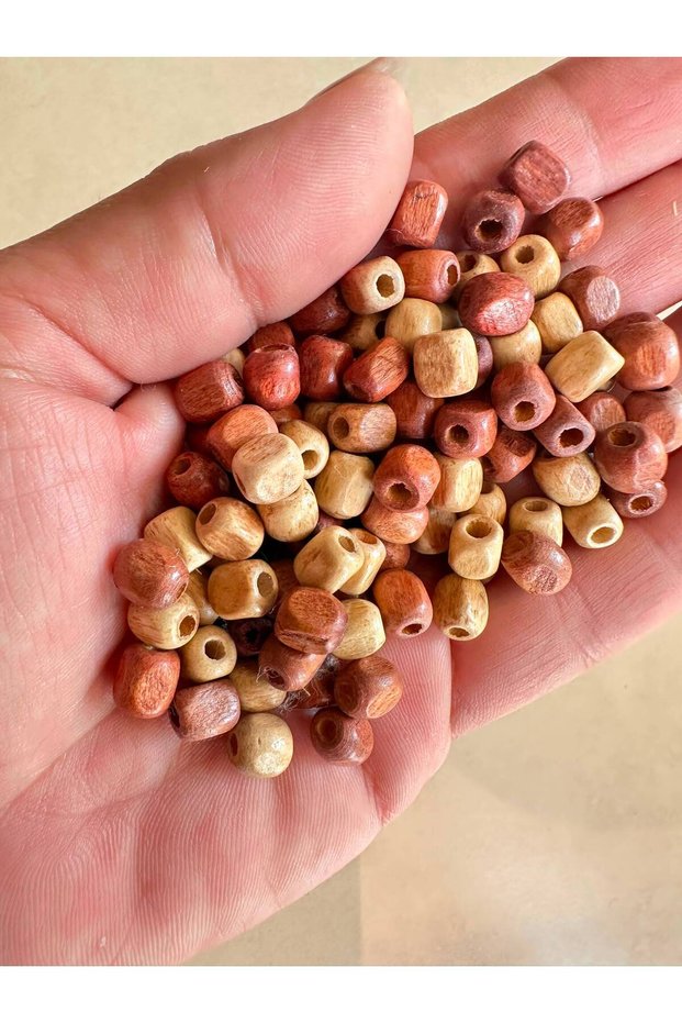6 mm 100 Pieces Bamboo Wood Jewelry Beads