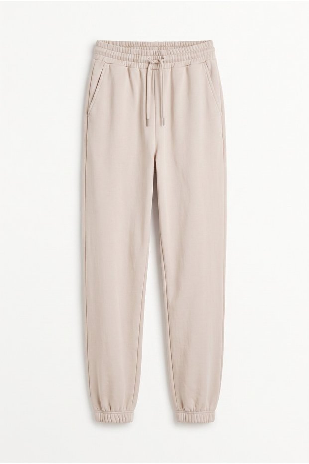 Women's High Waist Elastic Waist Lace-Up Pocketed Elastic Cuffs Baggy Jogger Sweatpants Po-3051