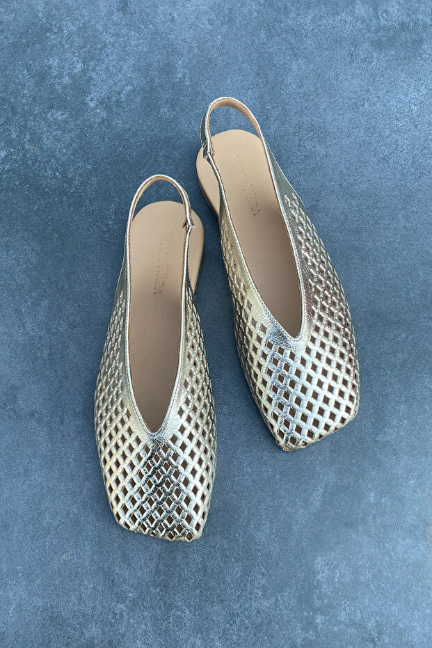 Women's Genuine Leather Slingback Ballerinas | Anka