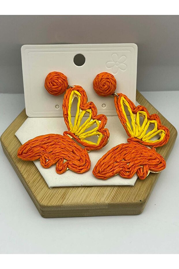 Floral butterfly bohemian earrings