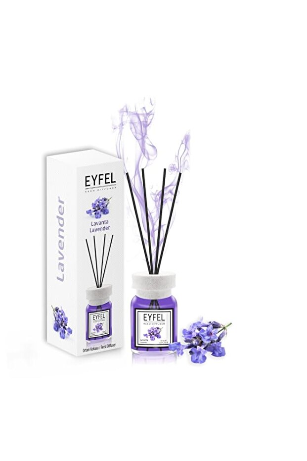 EYFEL Lavender Reed Diffuser Set - 4.05 fl oz Oil Diffuser Sticks, Bathroom & Home Fragrances, Scented Sticks, Home Décor